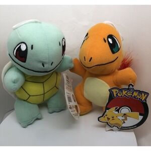 Pokemon Plush Stuffed‎ Toy Dave & Busters 1,300 Prize Points Charmander Squirtle